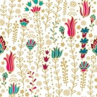 Seamless floral vector pattern N34