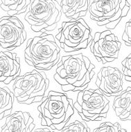 Seamless pattern of roses N12