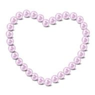 Pearl heart vector illustration background N3