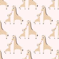 seamless giraffe animal pattern N2