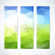 Abstract mosaic vertical banners set N43