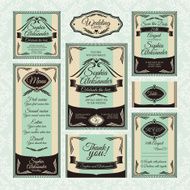 Set of floral wedding cards N42