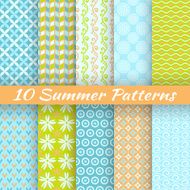 Colorful geometric bright seamless patterns (tiling) N4