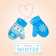 Mittens Happy Winter Illustration N2