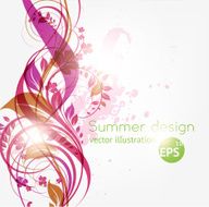 Floral Retro Background for Vintage Design N1574