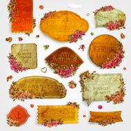 Vintage Labels Icon Set N3