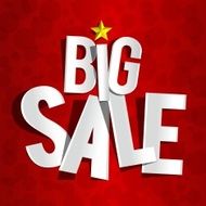 Creative Big Sale On Red Background
