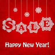 Vector New Year Sale Placard