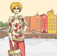 Girl and shopping