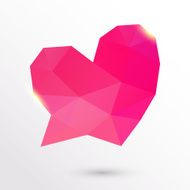 Heart speech bubbles in Polygonal Style