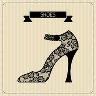 Shoes Vintage lace background floral ornament