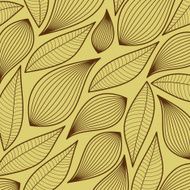 Seamless stylized leaf pattern N2