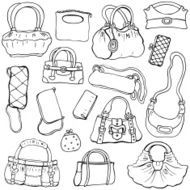 Women&#039;s handbags Vector Set 2