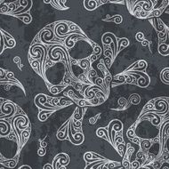 Seamless pattern with skull N2