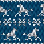Seamless knitting pattern with horses N2