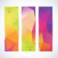 Abstract mosaic vertical banners set N44