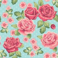 Rose wallpaper on a blue background