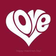 Valentines Card with love lettering N11