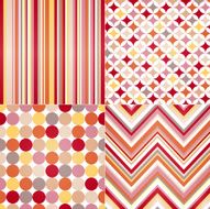 seamless polka stripes and zig zag pattern