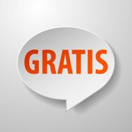 Gratis 3d Speech Bubble on White background