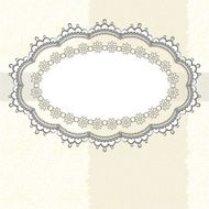 Lace frame on textured background