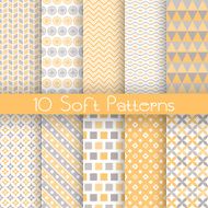 Vintage different vector seamless patterns (tiling) N8