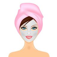 girl with facial mask