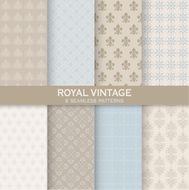 8 Seamless Patterns - Royal Vintage Set N2