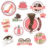 Beauty and fashion emblems