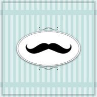 vintage frame banner with mustache