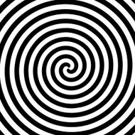 Black and white hypnotic background Symbol Vector