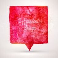 Watercolor Speech Bubble Label