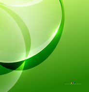 Glossy green wave