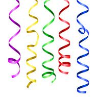 Colorful confetti ribbon serpentine set N2