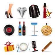 Luxury party and reception icons N5