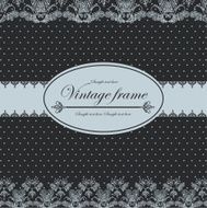 Template frame design for card Vintage Lace Doily