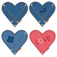 Denim hearts