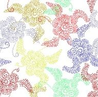 Knitted rose pattern