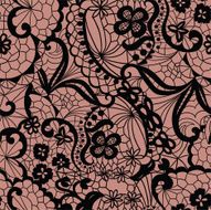Lace seamless pattern with flowers N229