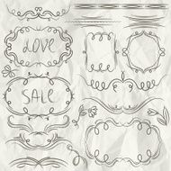 floral decorative borders ornamental rules dividers frame N2