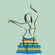 dancing figure of lady