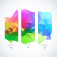Abstract vector vertical mosaic banners N119