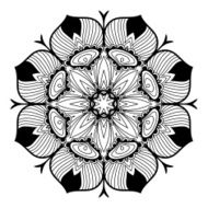 Ornamental round lace pattern is like mandala N61