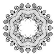 Ornamental round lace pattern is like mandala N62