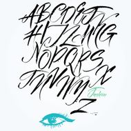 Expressive calligraphic script