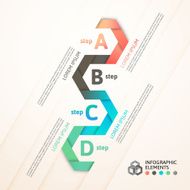 Modern business step origami style options banner N48