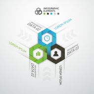 Modern business step origami style options banner N49