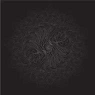 monochrome abstract hand-drawn ornament N3