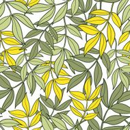 Cute floral seamless pattern background with leaves N2