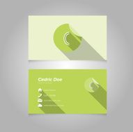 Simple Business Card Template with Alphabet Letter C